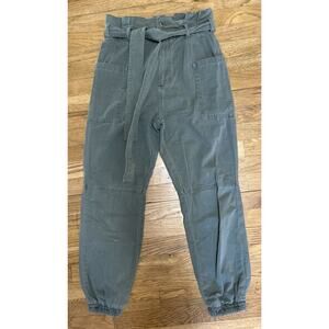 Women’s JOE’s Green Belted Paperbag Cargo Pocket Jogger Pants Size 26 *A2